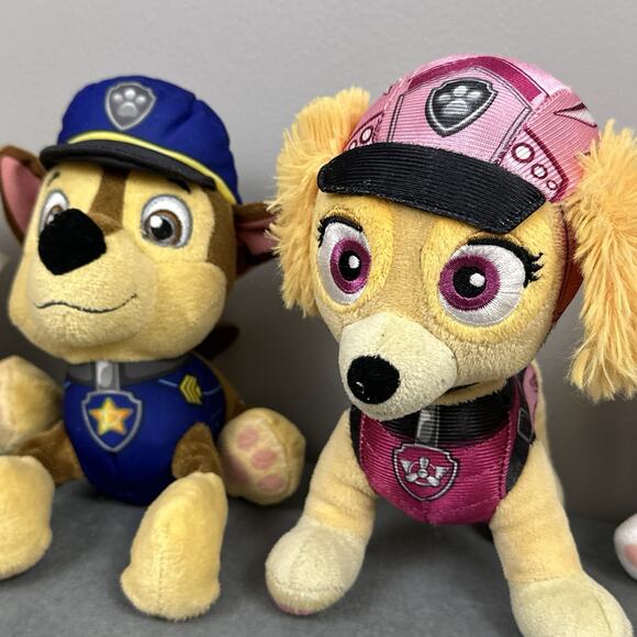 Spin Master Paw Patrol Plush Lot Rubble Chase Skye Marshal 2013+ Floppy Leg - Picture 3 of 8